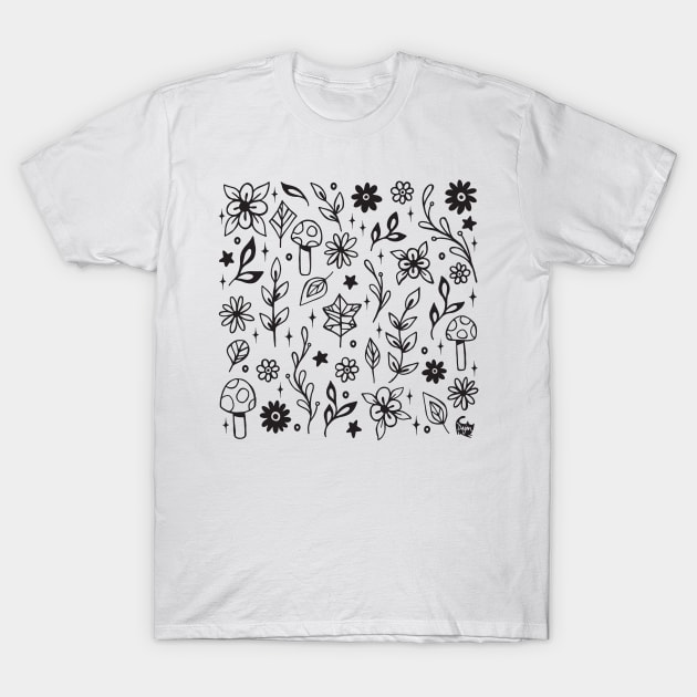 Nature Doodle Pattern 2 T-Shirt by DajonAcevedo